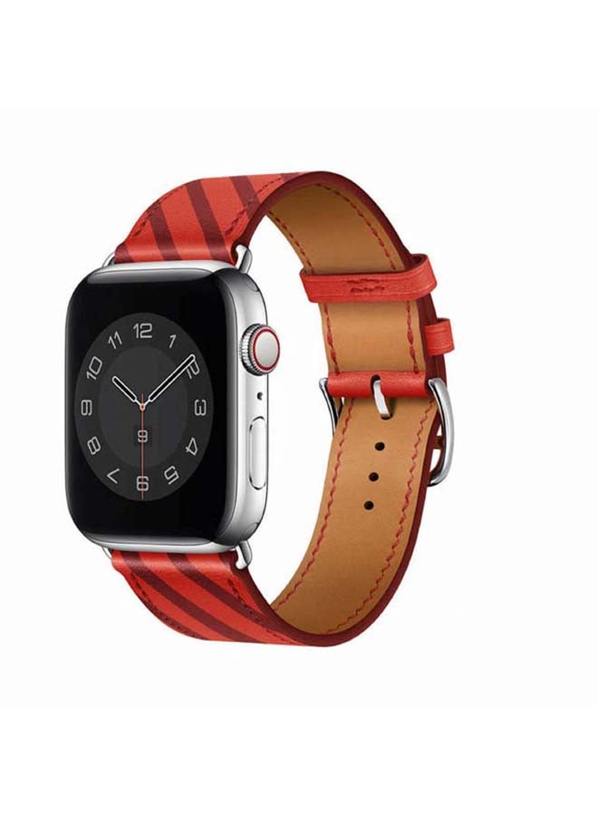 Perfii - Supreme Replacement Band For Apple Watch Series 6/SE/5/4/3/2/1 Red Plum - Image 1