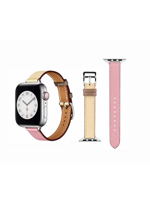Slim Replacement Band For Apple Watch Series 6/SE/5/4/3/2/1 Rose Sakura/Craie