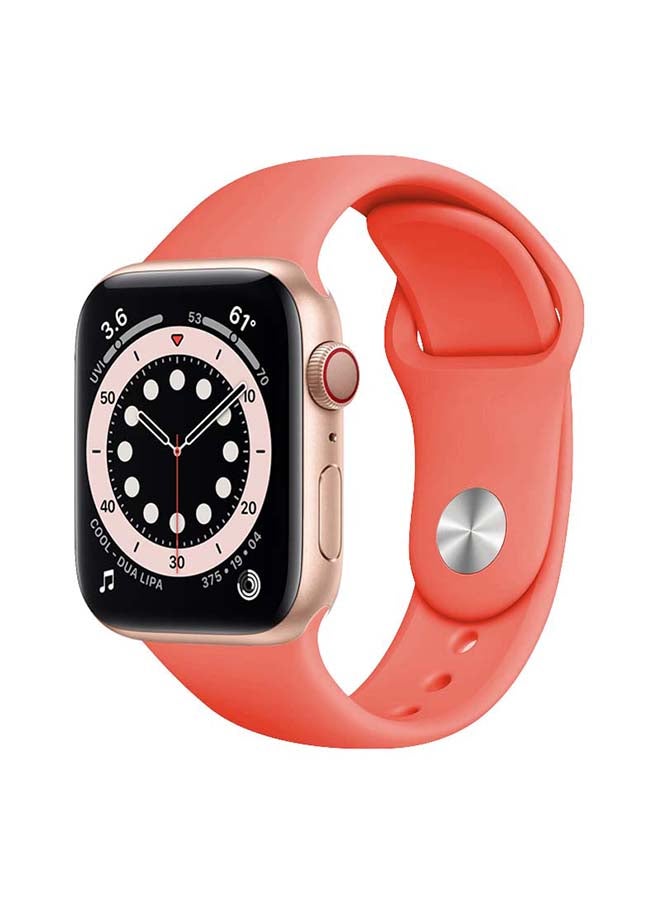 Perfii - Replacement Band For Apple Watch Series 6/SE/5/4/3/2/1 Pink Citrus - Image 1
