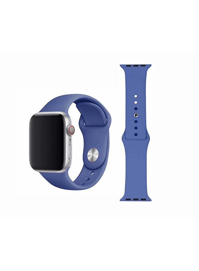 Perfii - Replacement Band For Apple Watch Series 6/SE/5/4/3/2/1 Tomales Blue - Image 1