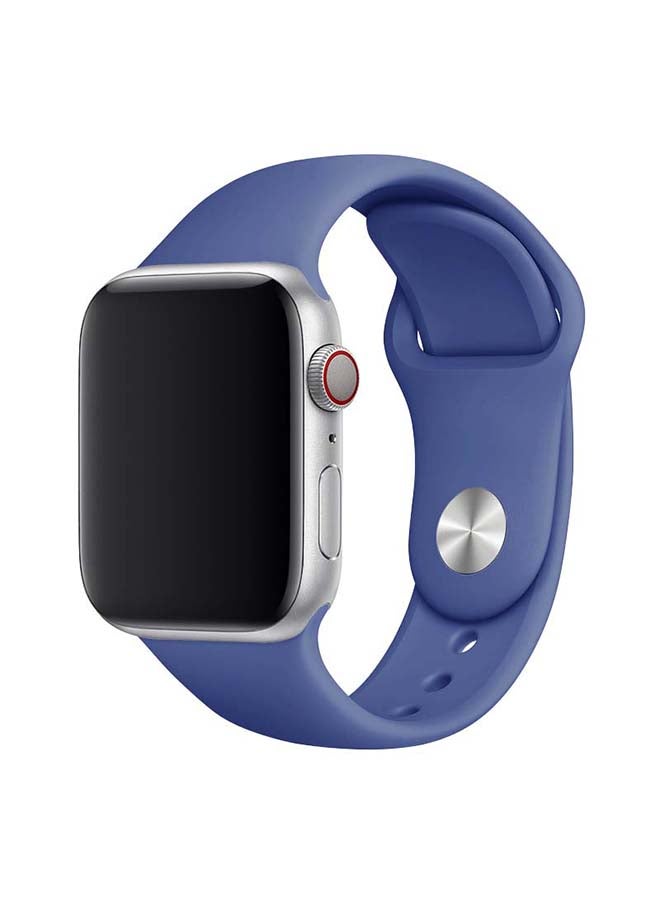Perfii - Replacement Band For Apple Watch Series 6/SE/5/4/3/2/1 Tomales Blue - Image 1