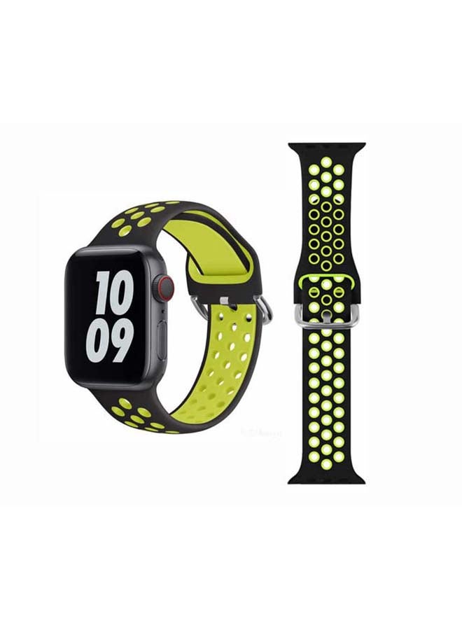 Perfii Replacement Band For Apple Watch Series 6/SE/5/4/3/2/1 Black/Volt - Image 1