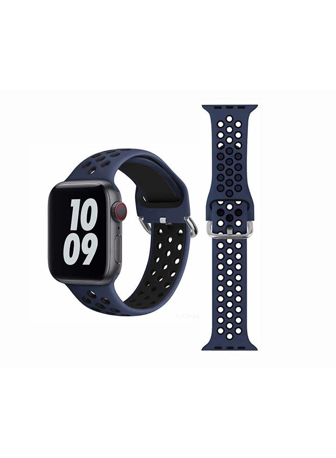 Perfii Replacement Band For Apple Watch Series 6/SE/5/4/3/2/1 Midnight Blue/Black - Image 1