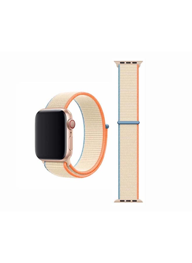 Perfii - Replacement Band For Apple Watch Series 6/SE/5/4/3/2/1 Cream - Image 1
