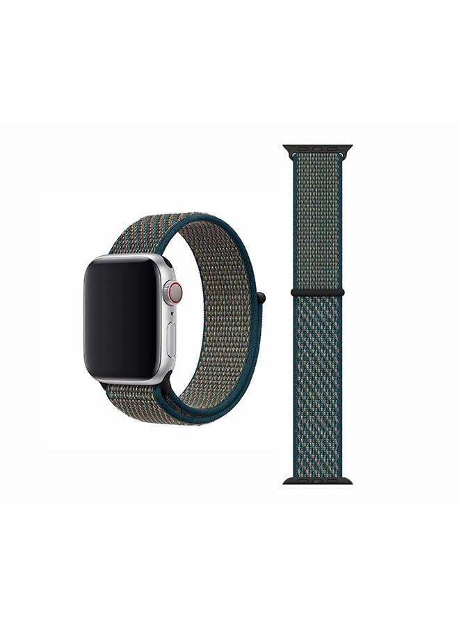 Perfii - Replacement Band For Apple Watch Series 6/SE/5/4/3/2/1 Hyper Crimson/Neptune Green - Image 1