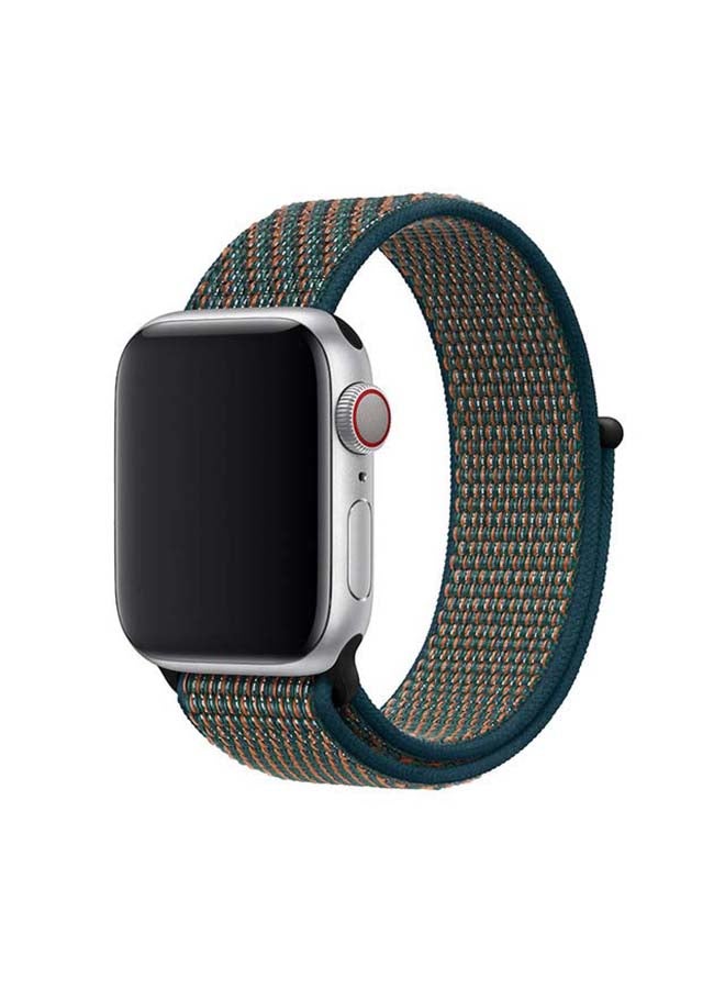 Perfii - Replacement Band For Apple Watch Series 6/SE/5/4/3/2/1 Hyper Crimson/Neptune Green - Image 1