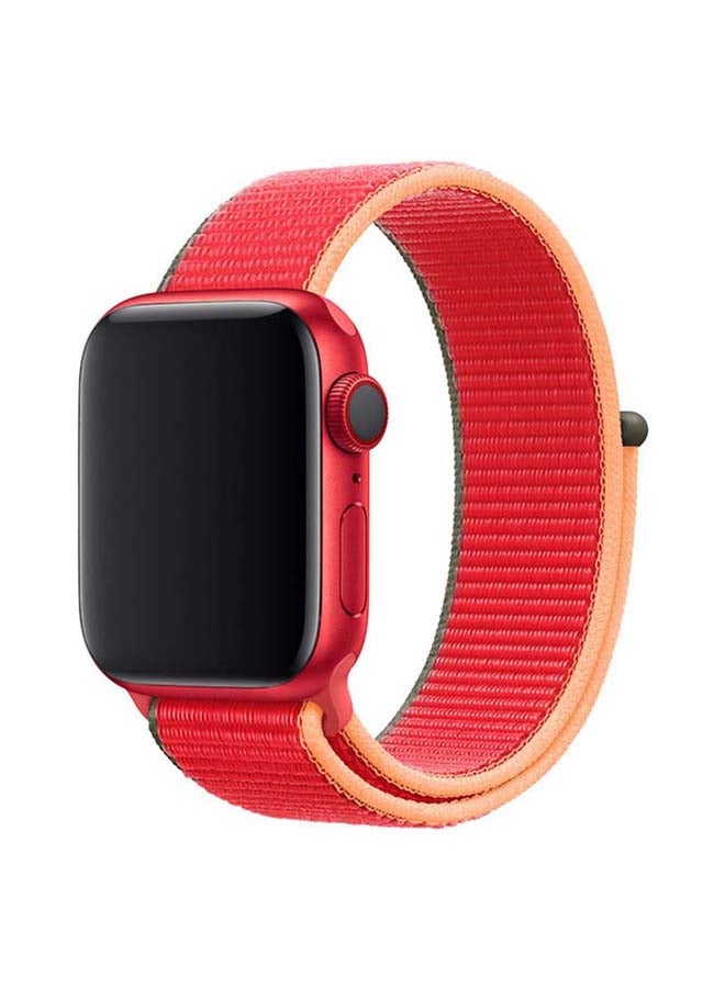 Perfii - Replacement Band For Apple Watch Series 6/SE/5/4/3/2/1 Strawberry Red - Image 1