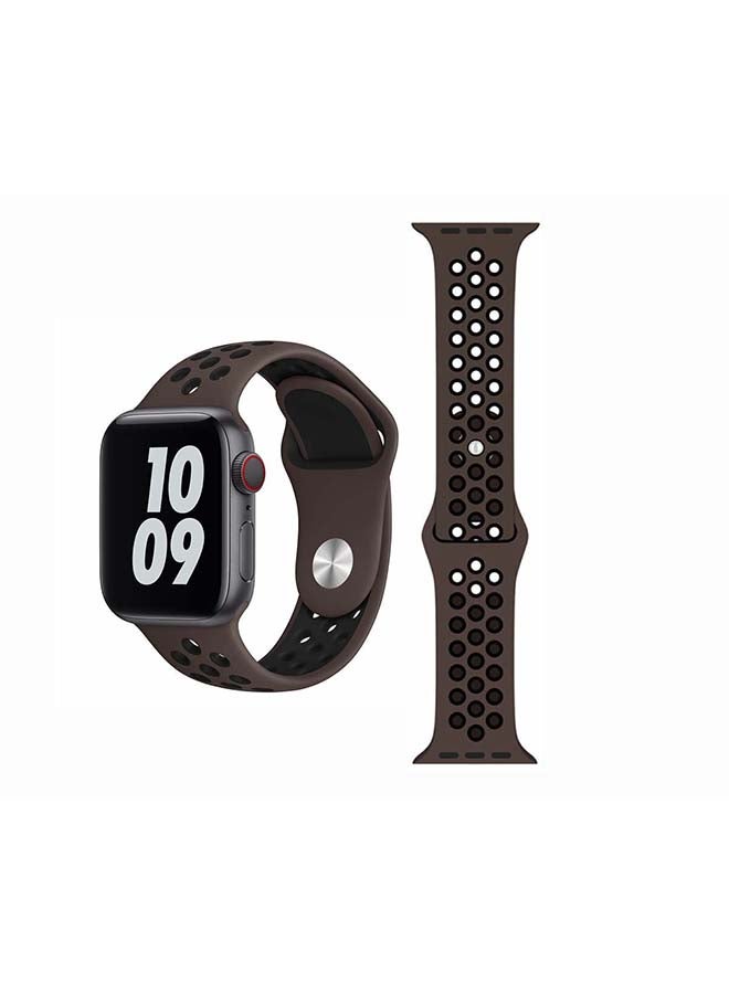 Perfii Replacement Band For Apple Watch Series 6/SE/5/4/3/2/1 Ironstone Black - Image 1