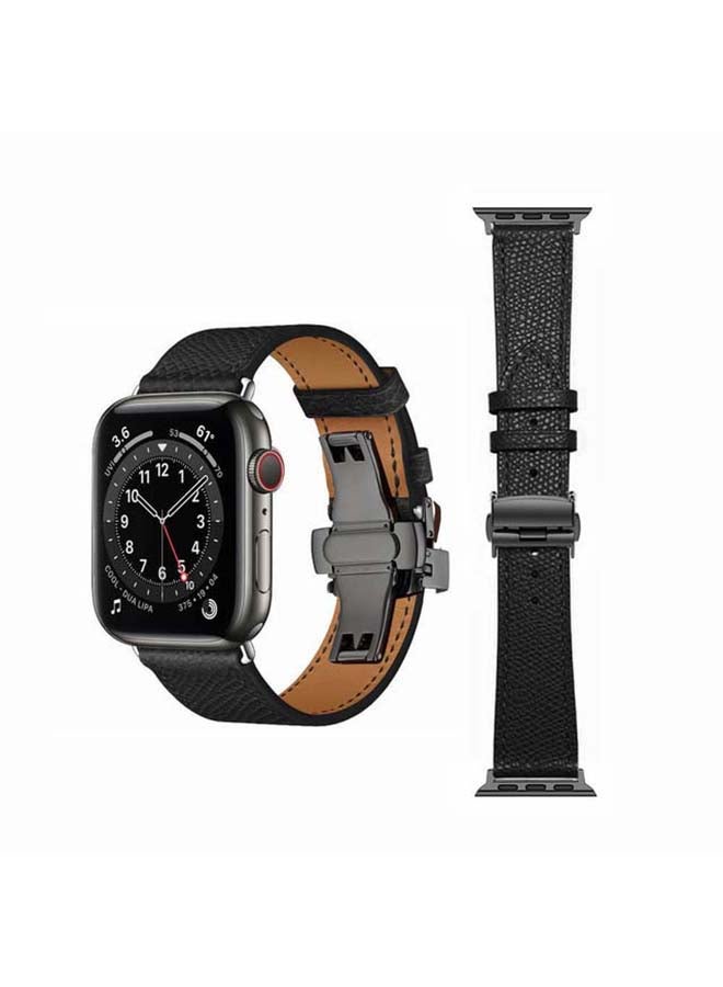 Perfii - Replacement Band For Apple Watch Series 6/SE/5/4/3/2/1 Black Lines - Image 1