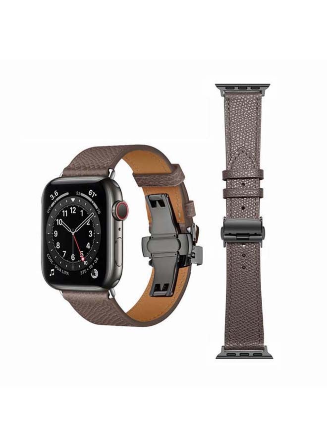 Perfii - Replacement Band For Apple Watch Series 6/SE/5/4/3/2/1 Gray Lines - Image 1