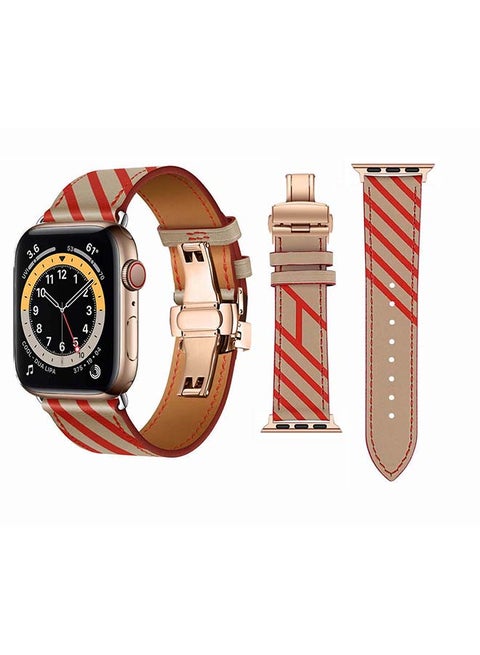 Replacement Band For Apple Watch Series 6/SE/5/4/3/2/1 Apricot Red
