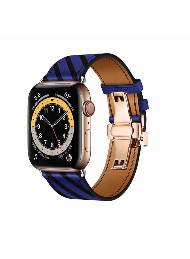 Replacement Band For Apple Watch Series 6/SE/5/4/3/2/1 Blue/Black