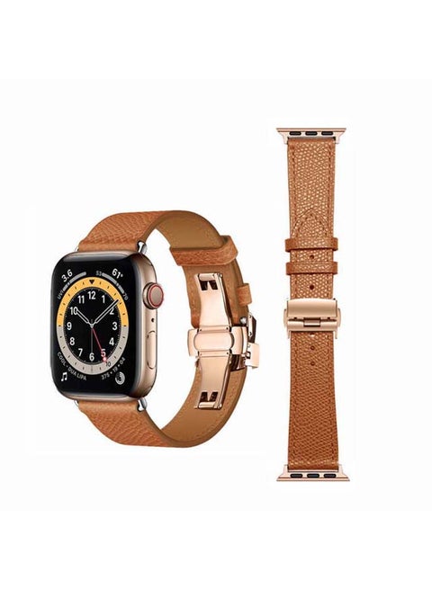 Replacement Band For Apple Watch Series 6/SE/5/4/3/2/1 Brown Lines