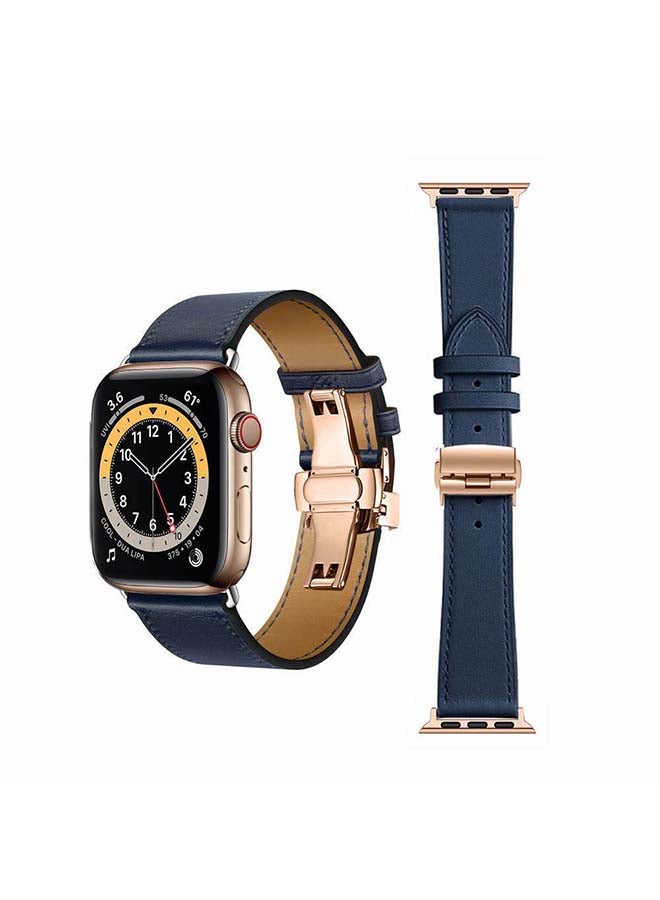 Perfii - Replacement Band For Apple Watch Series 6/SE/5/4/3/2/1 Navy - Image 1