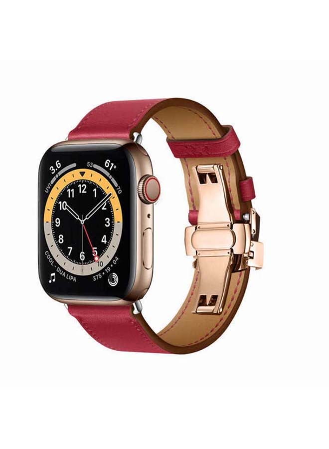 Perfii Replacement Band For Apple Watch Series 6/SE/5/4/3/2/1 Rouge Piment - Image 2