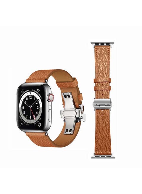 Replacement Band For Apple Watch Series 6/SE/5/4/3/2/1 Brown Lines