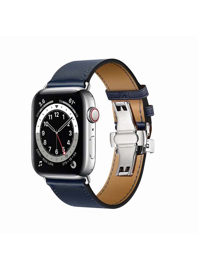 Perfii - Replacement Band For Apple Watch Series 6/SE/5/4/3/2/1 Navy - Image 1