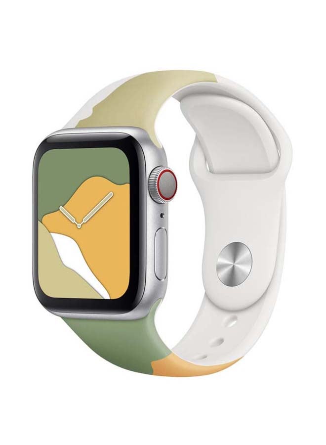 Perfii - Replacement Band For Apple Watch Series 6/SE/5/4/3/2/1 Mango Green - Image 1