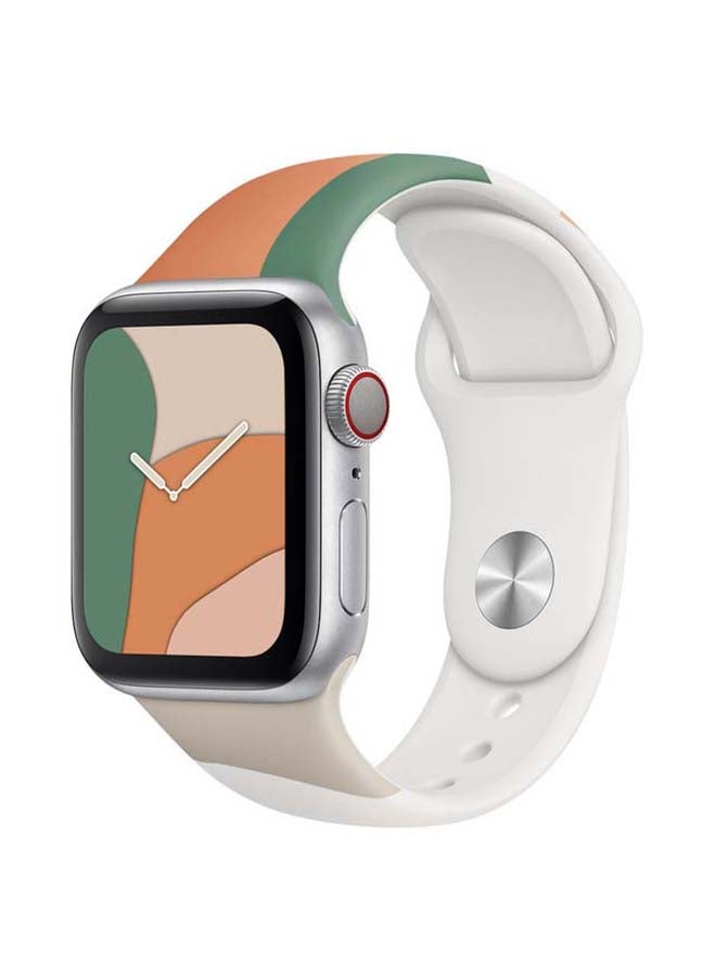 Perfii - Replacement Band For Apple Watch Series 6/SE/5/4/3/2/1 Yogurt Green - Image 1