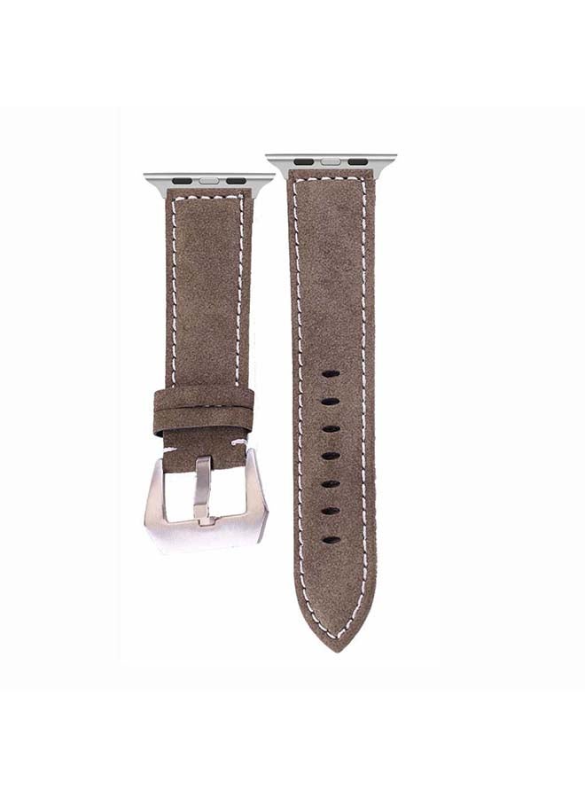 Perfii - Vintage Washed Replacement Band For Apple Watch Series 6/SE/5/4/3/2/1 Grey - Image 1
