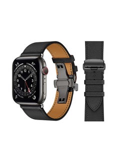 Replacement Band For Apple Watch Series 6/SE/5/4/3/2/1 Supreme Black Silver