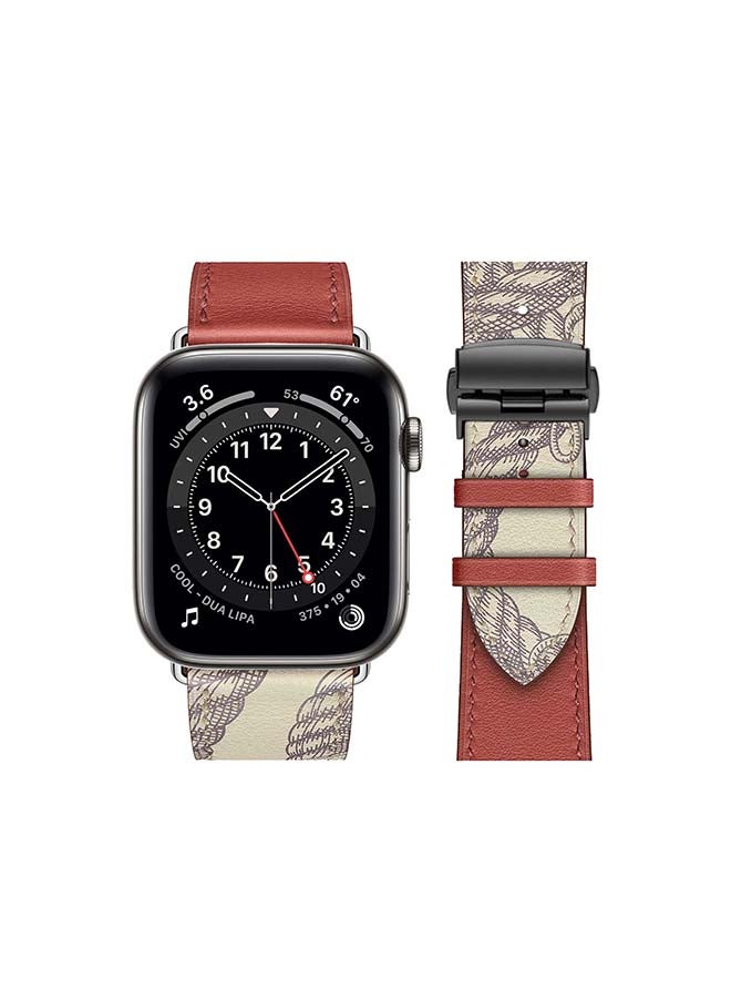 Perfii - Replacement Band for Apple Watch Series 6/SE/5/4/3/2/1 Brique Beton - Image 1