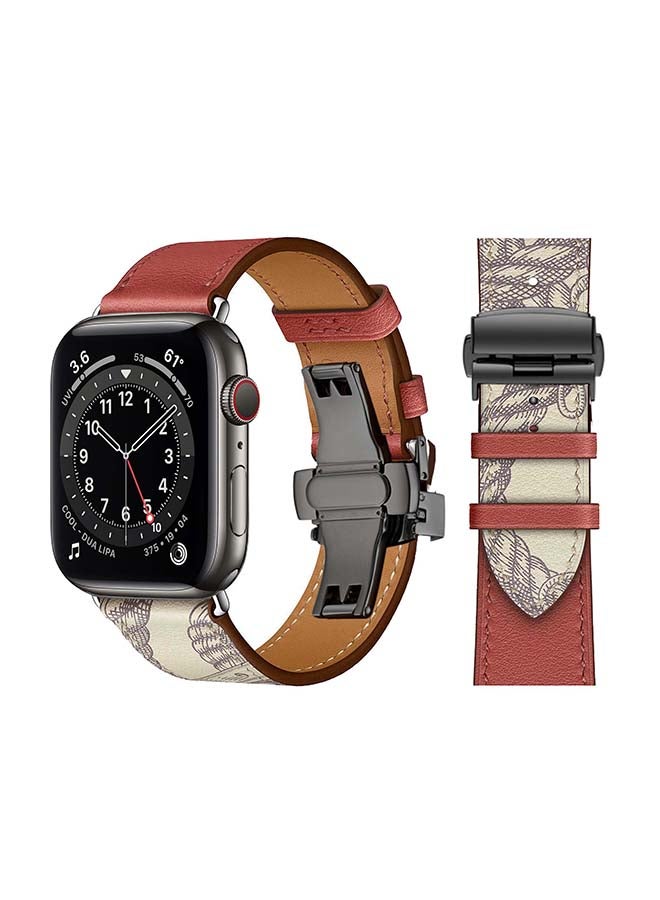 Perfii - Replacement Band for Apple Watch Series 6/SE/5/4/3/2/1 Brique Beton - Image 1
