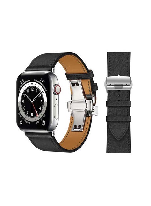 Replacement Band for Apple Watch Series 6/SE/5/4/3/2/1 Supreme Black/Silver