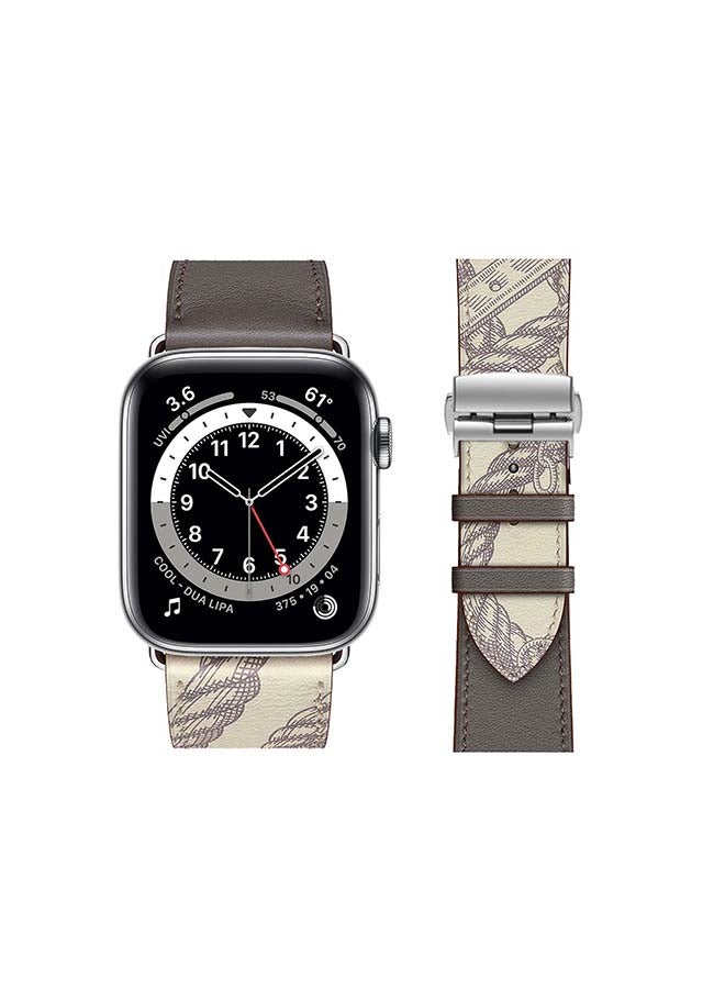 Perfii - Replacement Band For Apple Watch Series 6/SE/5/4/3/2/1 Grey Beton - Image 1