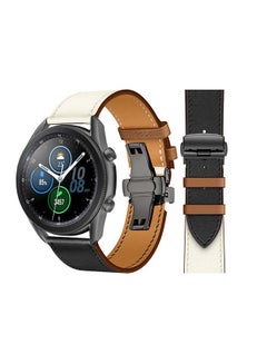 Replacement Band For Samsung Galaxy Watch3 Noir/Blanc/Gold Swift - White Black