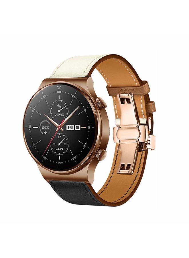 Perfii - Replacement Band For Huawei Watch GT2 Pro Noir/Blanc/Gold Swift - White Black - Image 1