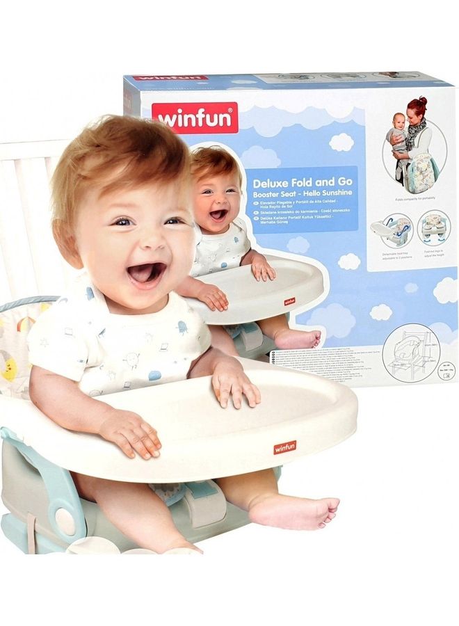 WinFun Deluxe Fold and Go Booster Seat
 - Hello Sunshine  - Image 2