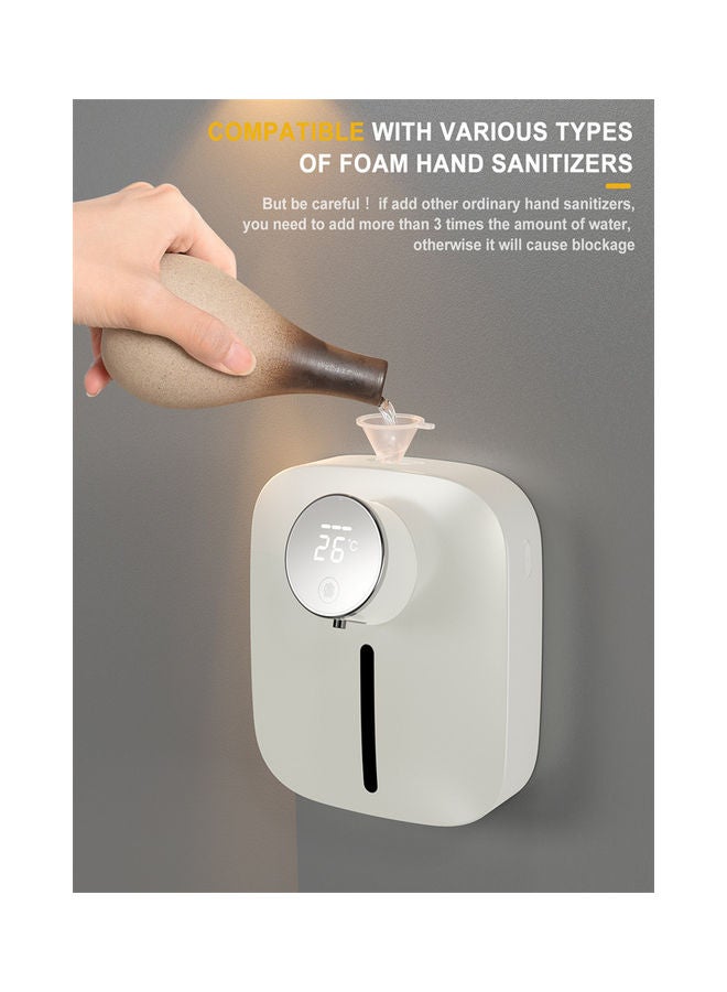 Wall-Mounted Automatic Soap Dispenser White/Black/Silver 7.70x14.40x16cm - Image 5