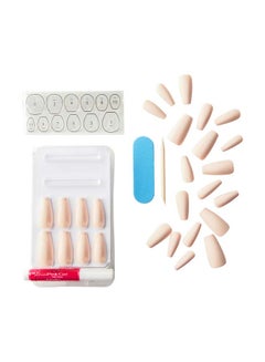 KISS 28-Piece Gel Fantasy False Nails Set Beige  - Image 4