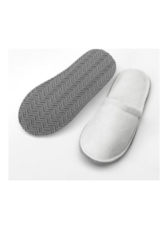 Solid Design Bath Slippers White S/M - Image 2