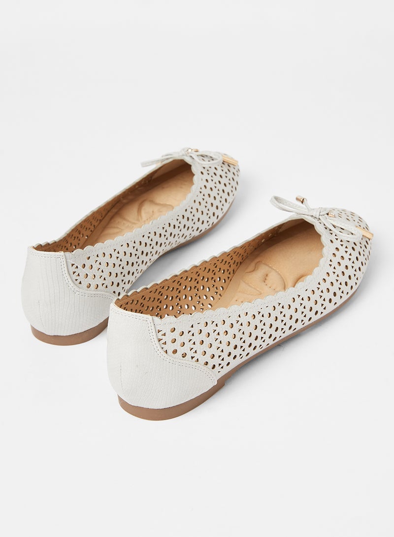 Cobblerz - Flats Cut-Out Detail Ballerina Grey - Image 1