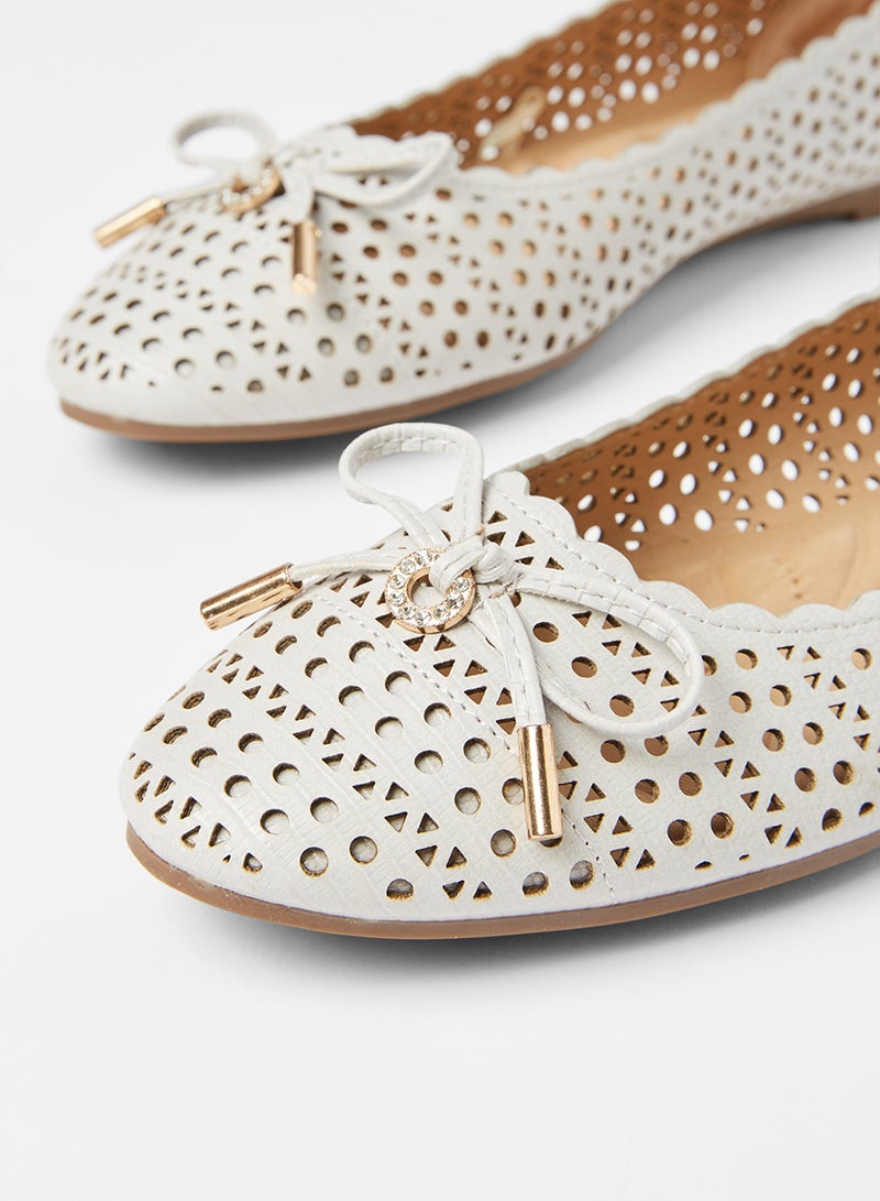 Cobblerz - Flats Cut-Out Detail Ballerina Grey - Image 1