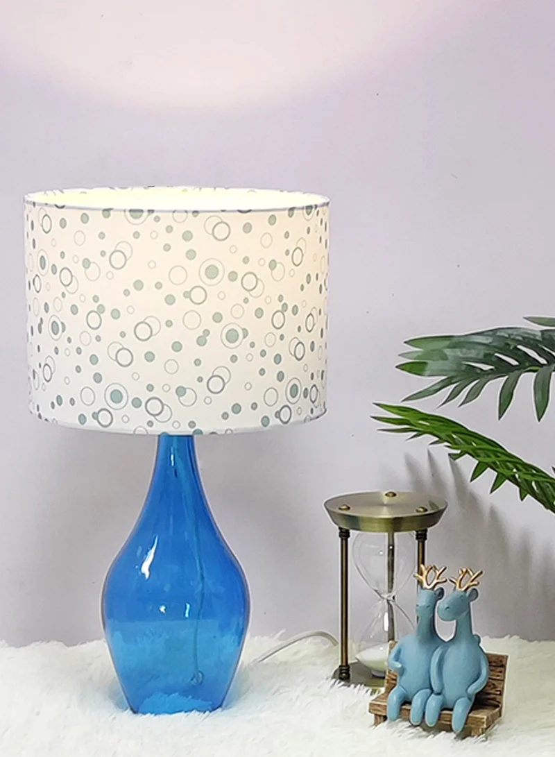 Switch Vial Glass Table Lamp Unique Luxury Quality Material for the Perfect Stylish Home LT2105 Blue 24 x 43