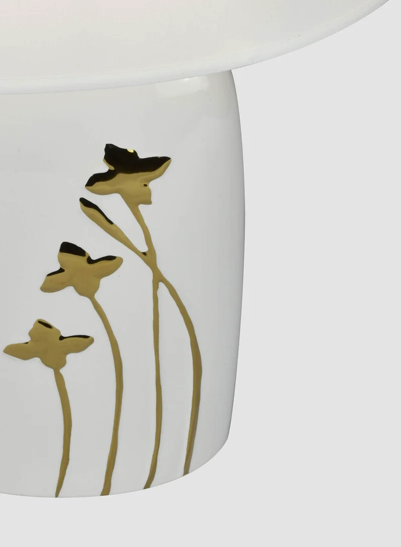 ebb & flow Fleur Gold Ceramic Table Lamp Unique Luxury Quality Material for the Perfect Stylish Home AT17101 Gold/Off White 27 x 15 x 50.5