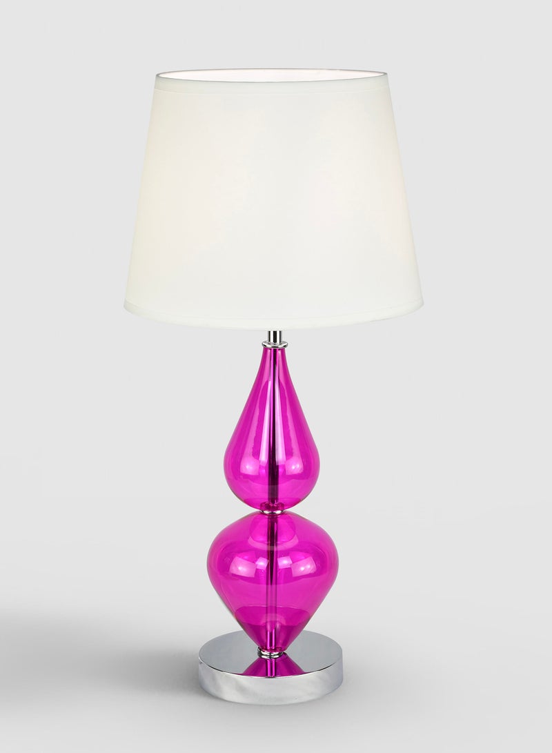 Switch Teardrop Glass Table Lamp Unique Luxury Quality Material for the Perfect Stylish Home LT3113 Lilac/Off White 24 x 50 Lilac/Off White - Image 1