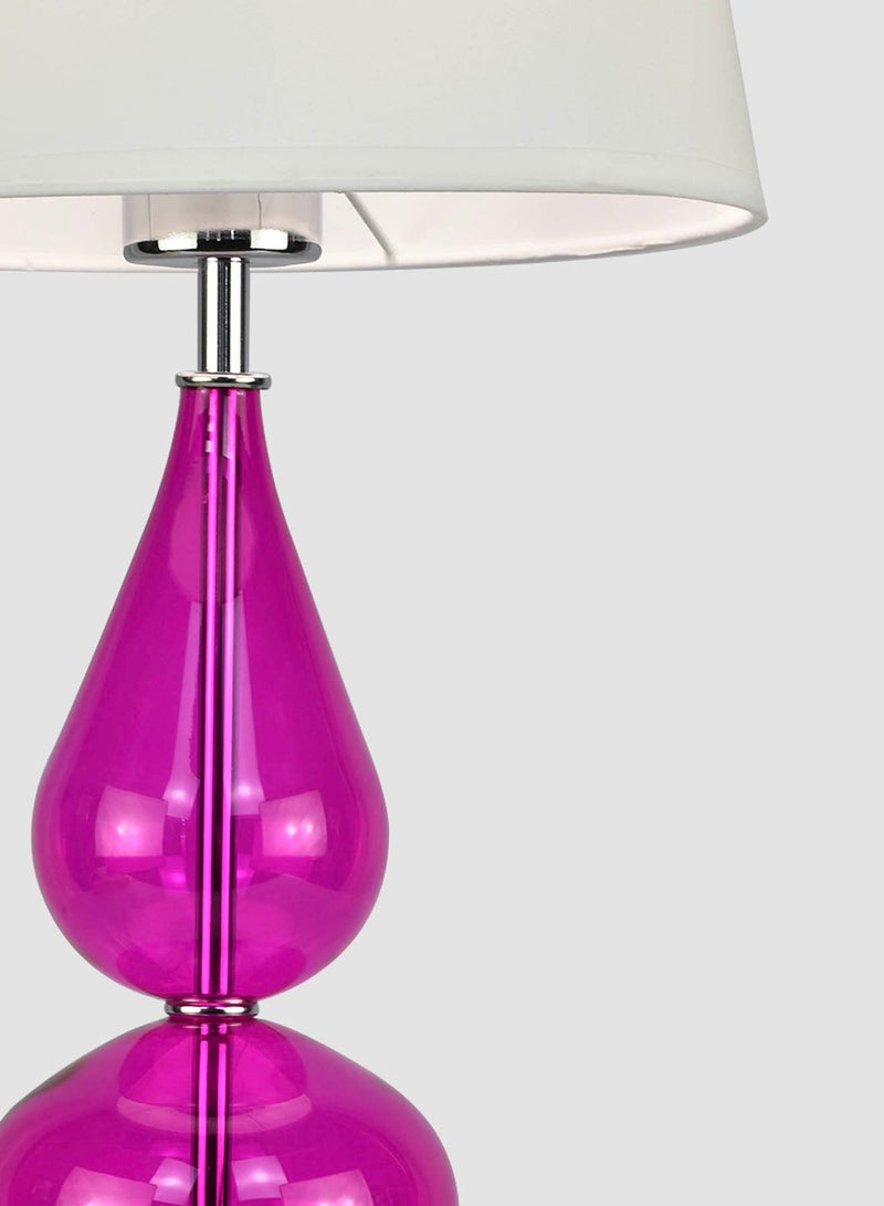 Switch Teardrop Glass Table Lamp Unique Luxury Quality Material for the Perfect Stylish Home LT3113 Lilac/Off White 24 x 50 Lilac/Off White - Image 5