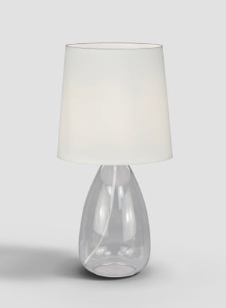 Bouteille Glass Table Lamp Unique Luxury Quality Material for the Perfect Stylish Home LT4100 Clear/Off White 23 x 45.5 Clear/Off White - v1632735143/N44781279A_1