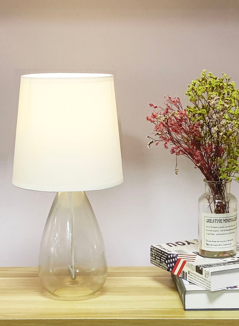 Bouteille Glass Table Lamp Unique Luxury Quality Material for the Perfect Stylish Home LT4100 Clear/Off White 23 x 45.5 Clear/Off White