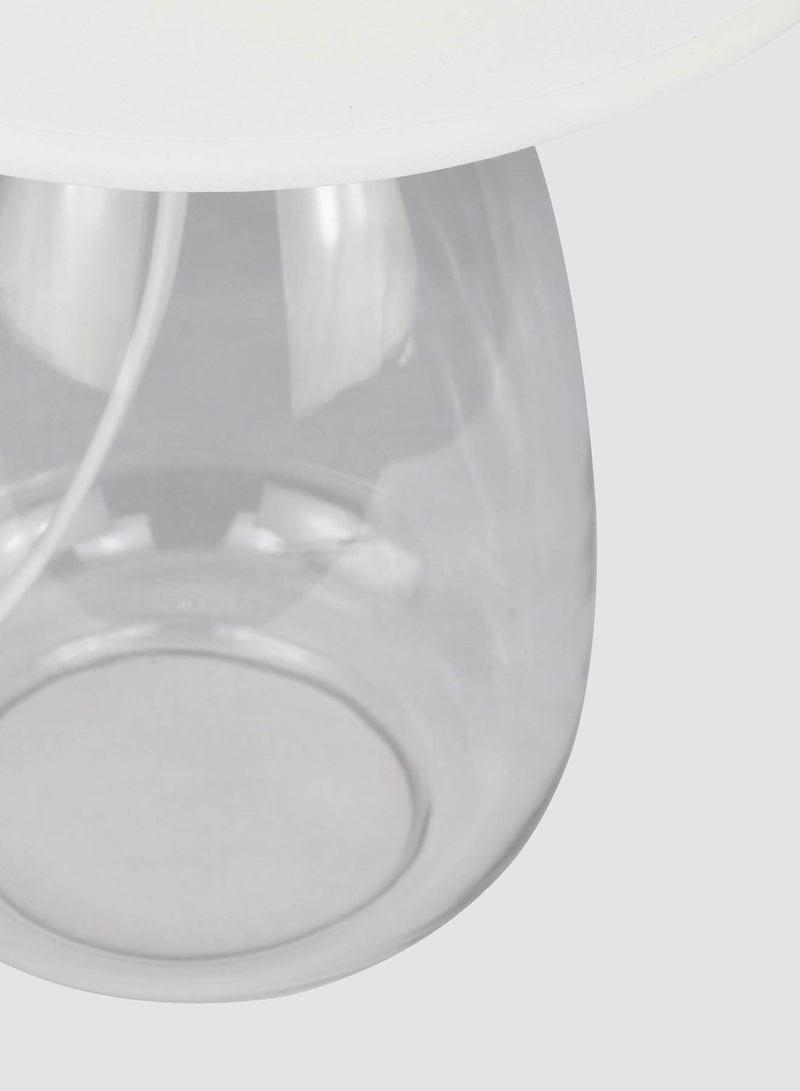 Bouteille Glass Table Lamp Unique Luxury Quality Material for the Perfect Stylish Home LT4100 Clear/Off White 23 x 45.5 Clear/Off White