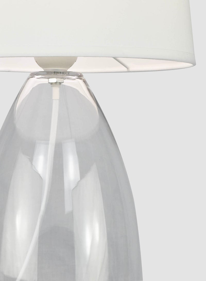 Bouteille Glass Table Lamp Unique Luxury Quality Material for the Perfect Stylish Home LT4100 Clear/Off White 23 x 45.5 Clear/Off White
