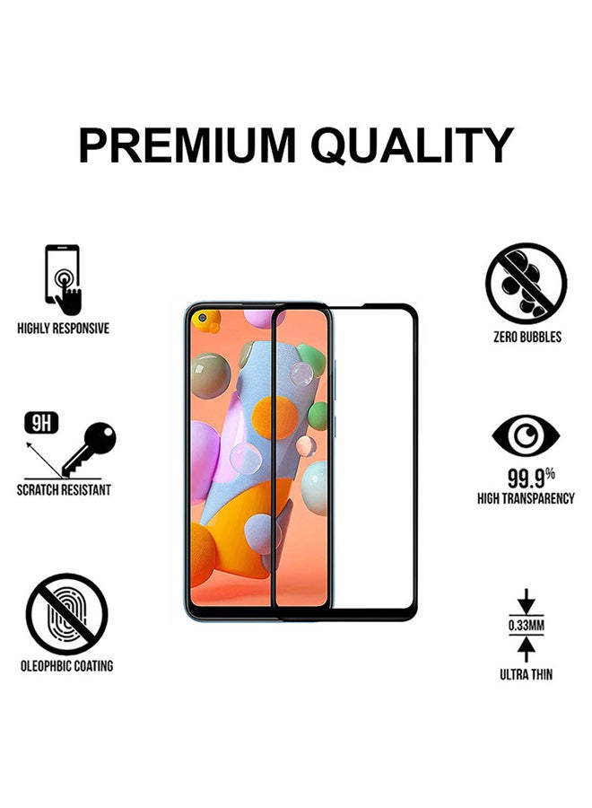 ثيودور لاصقة حماية للشاشة من الزجاج المقوى لهاتف سامسونج جالاكسي A11 أسود - Image 2