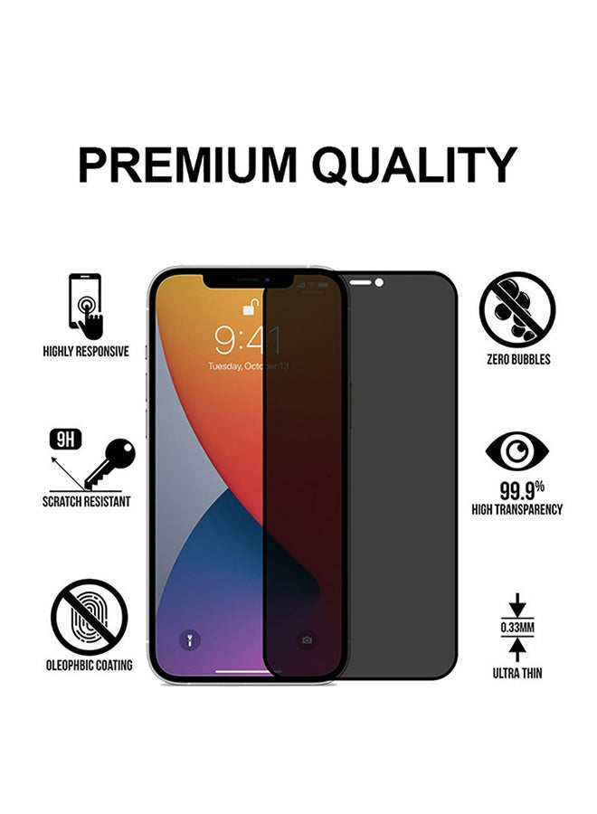 Theodor Privacy Anti-Spy Tempered Glass Screen Protector For iPhone 12 Mini Black - Image 3