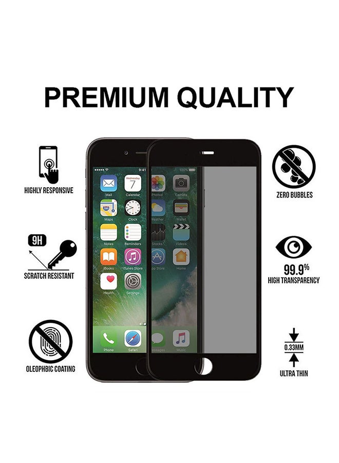 Theodor Privacy Anti-Spy Tempered Glass Screen Protector For iPhone 8 Black - Image 3