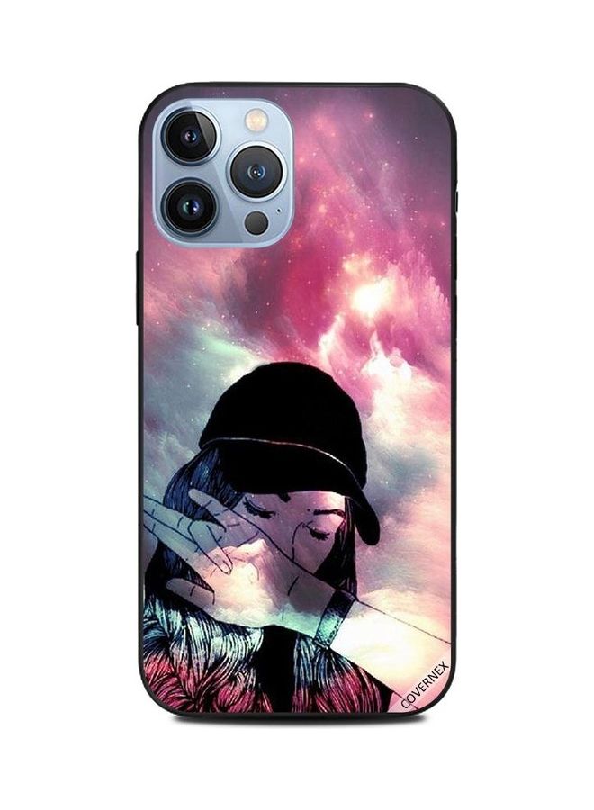 Covernex Apple iPhone 13 Pro Max Protective Case Cover Printed Featuring Girl Hide Face Colors Bg DESIGN_0881 - Image 1