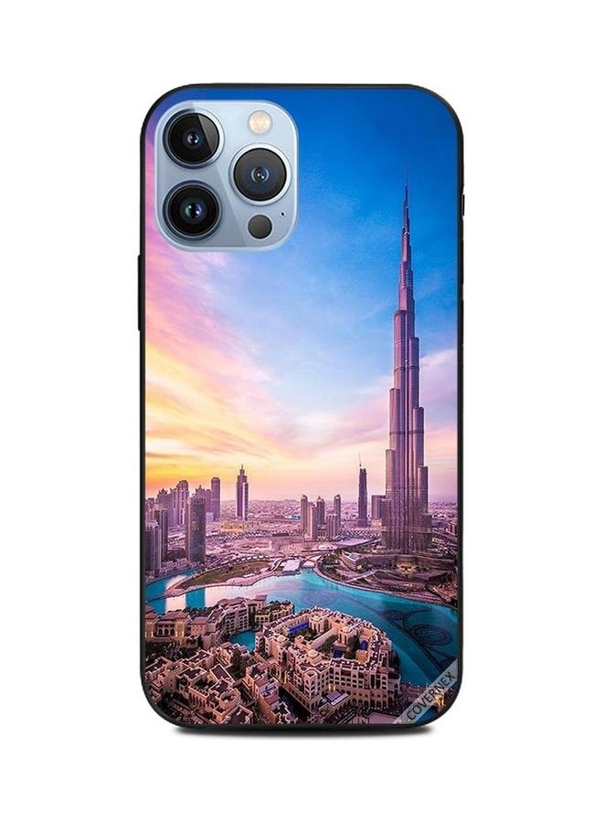 Covernex Sunny Clouds Reflections On Burj Khalifa Printed Protective Case Cover For Apple iPhone 13 Pro Max Multicolour  - Image 1